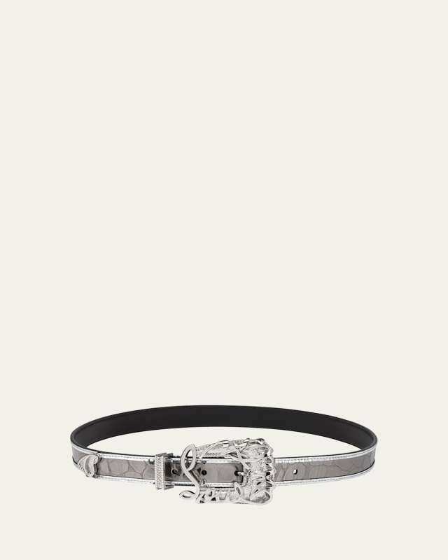 Giddy Belt in Embossed Leather